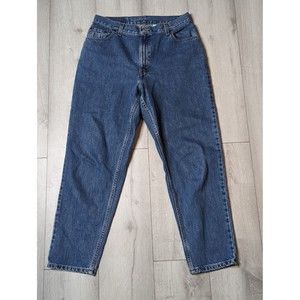 VTG Levis 550 Jeans Womens 14 Mis S Y2K Tapered Leg Relaxed Dark Wash 32x28 1201
